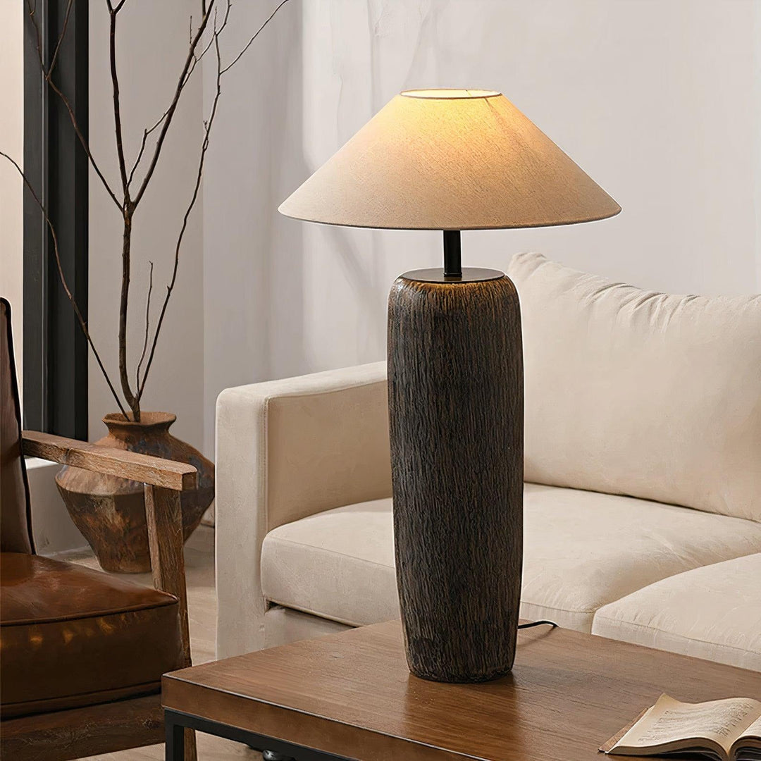 Weathered Wood Grain Floor Lamp - Vakkerlight