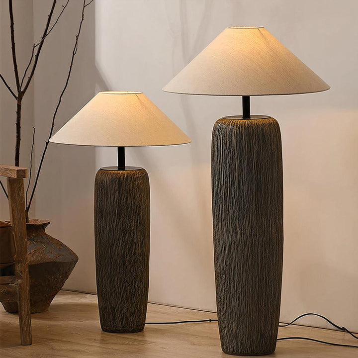 Weathered Wood Grain Floor Lamp - Vakkerlight