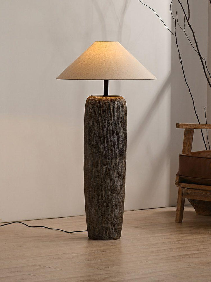 Weathered Wood Grain Floor Lamp - Vakkerlight