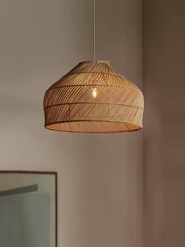 Whirl Woven Rattan Pendant Lamp – detail 7