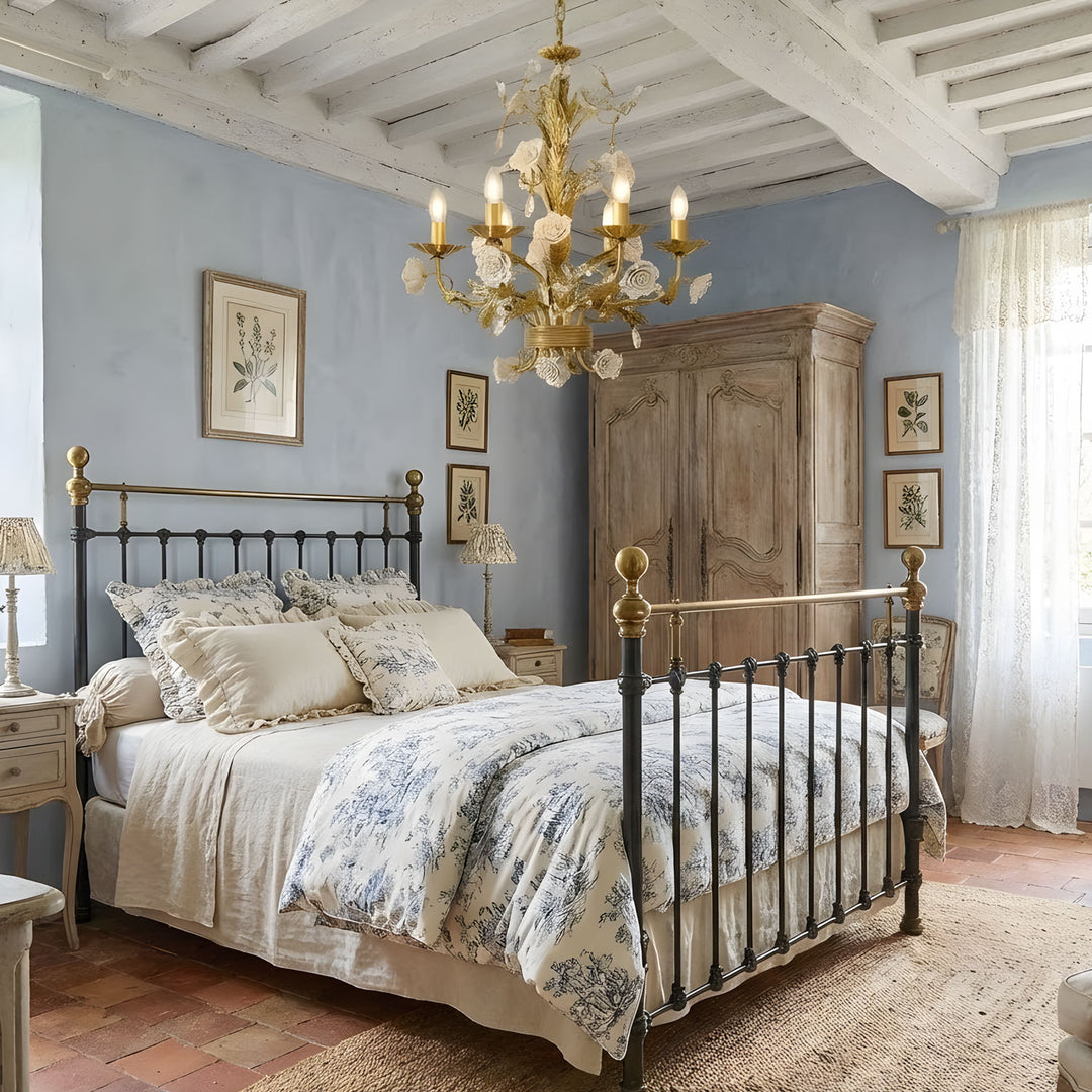 White Rose Crystal Chandelier