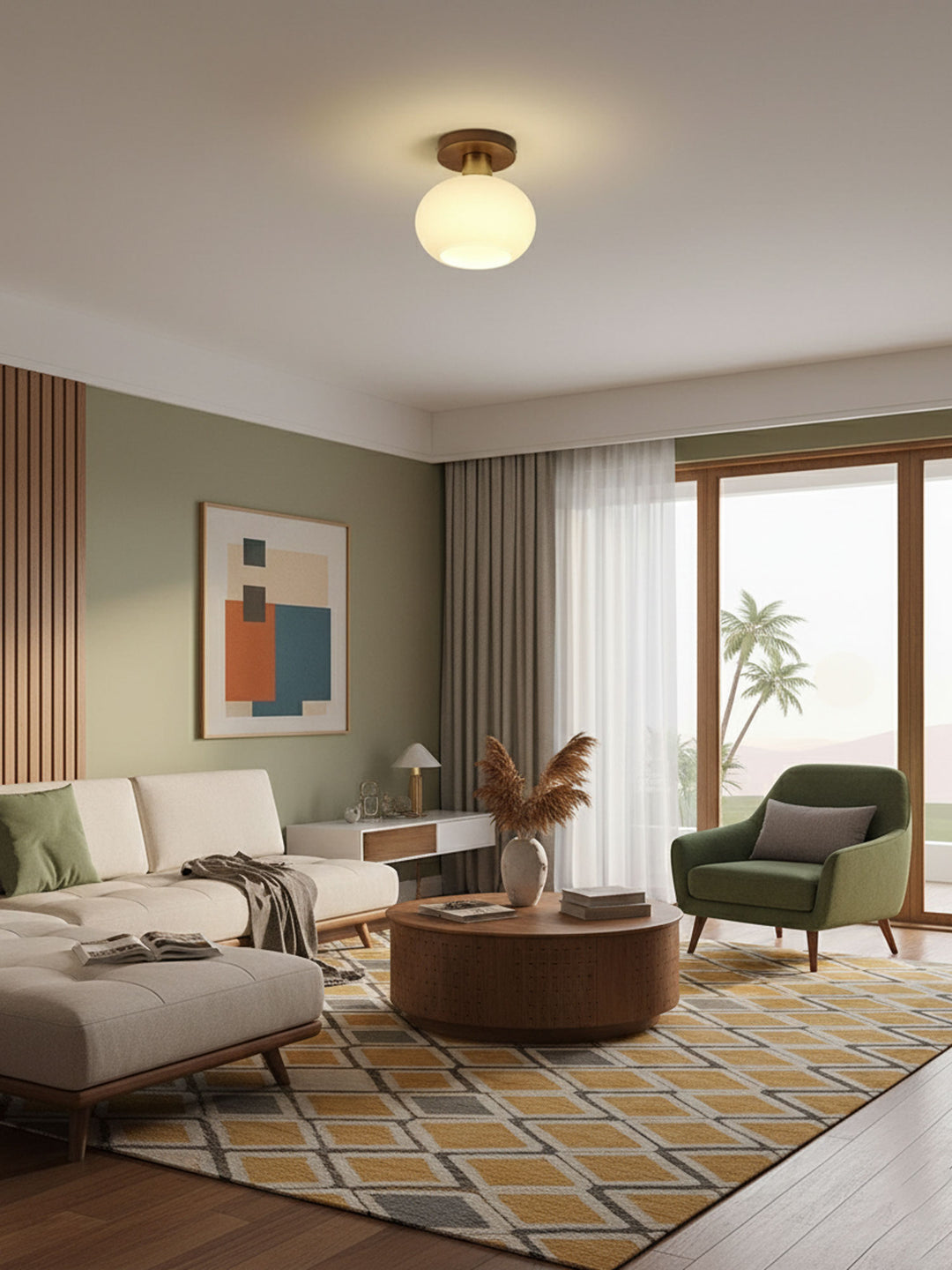 White Shell Ceiling Lamp - Vakkerlight