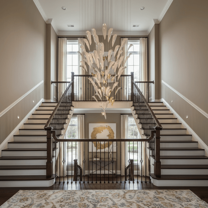 White Feather Art Deco Customize Chandelier - Vakkerlight