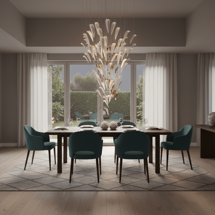 White Feather Art Deco Customize Chandelier - Vakkerlight