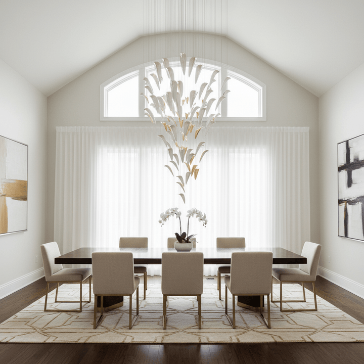 White Feather Art Deco Customize Chandelier - Vakkerlight