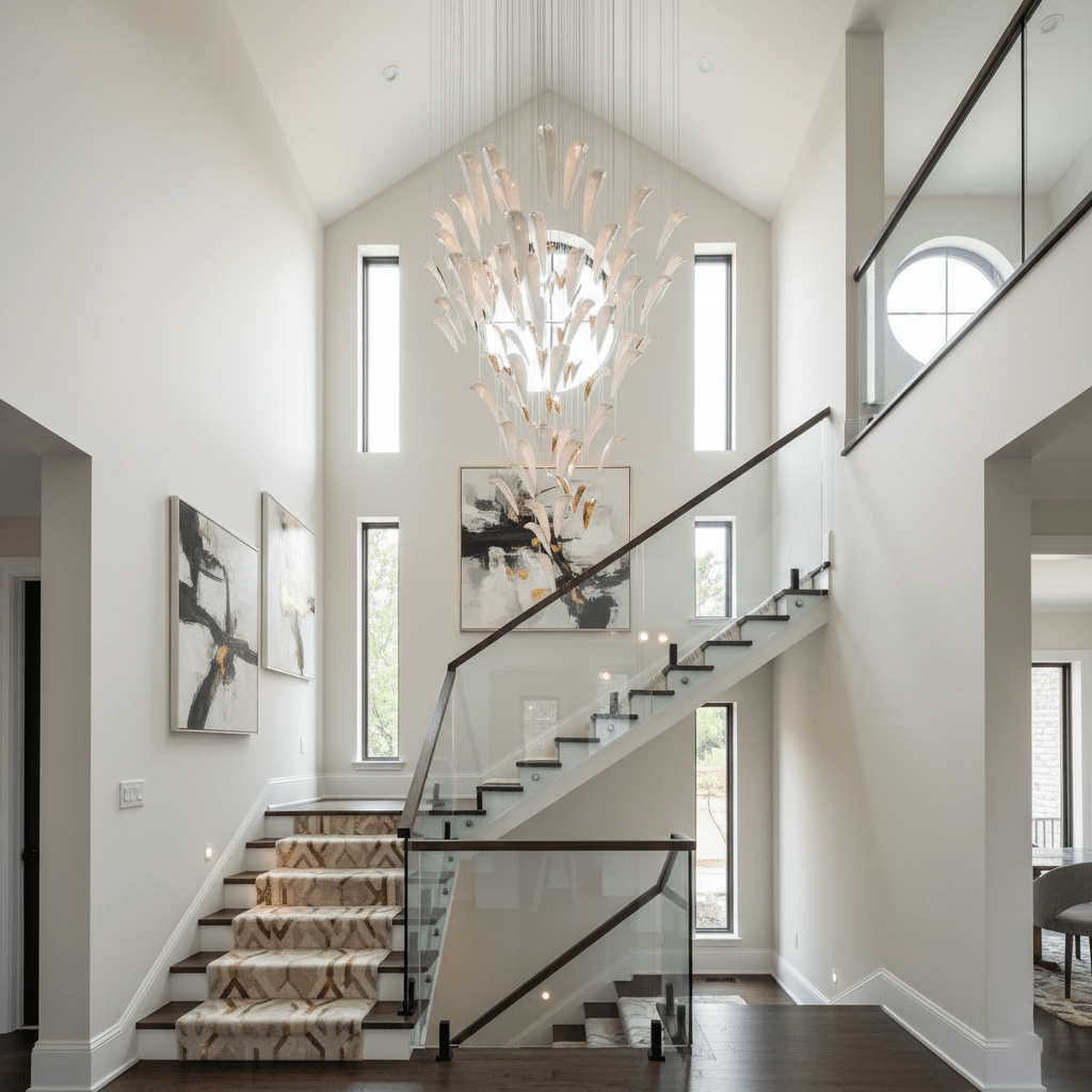 White Feather Art Deco Customize Chandelier - Vakkerlight