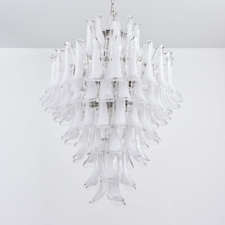 White Cloud Glass Petals Chandelier - Vakkerlight