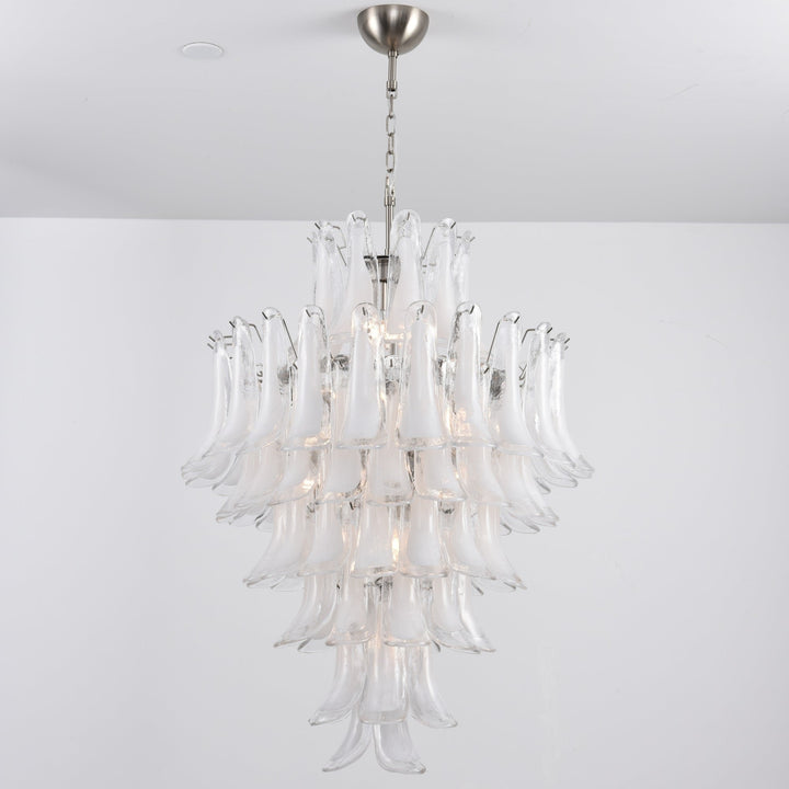 White Cloud Glass Petals Chandelier - Vakkerlight