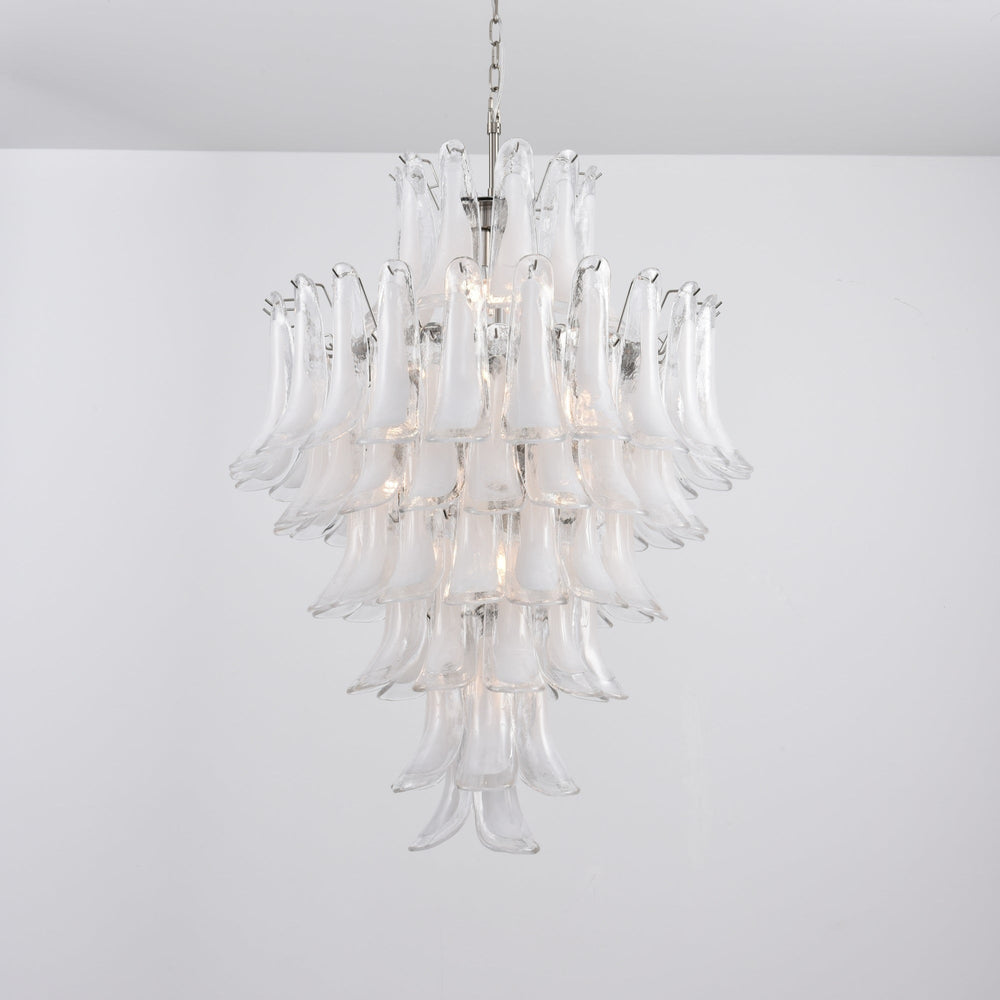 White Cloud Glass Petals Chandelier - Vakkerlight