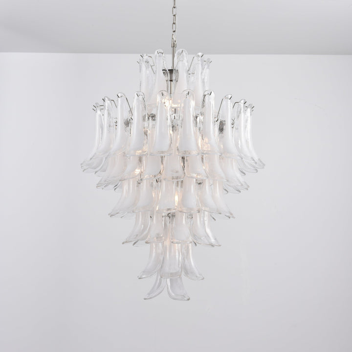 White Cloud Glass Petals Chandelier - Vakkerlight