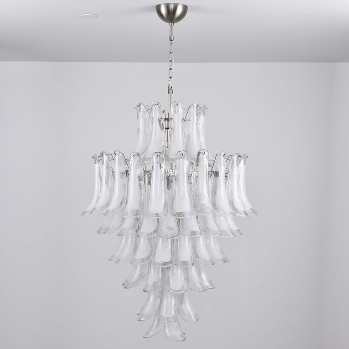 White Cloud Glass Petals Chandelier - Vakkerlight