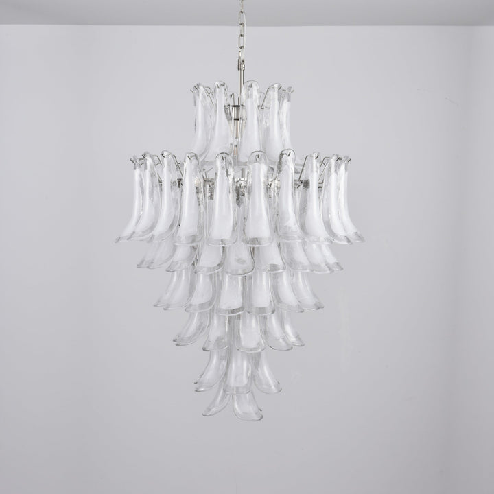 White Cloud Glass Petals Chandelier - Vakkerlight
