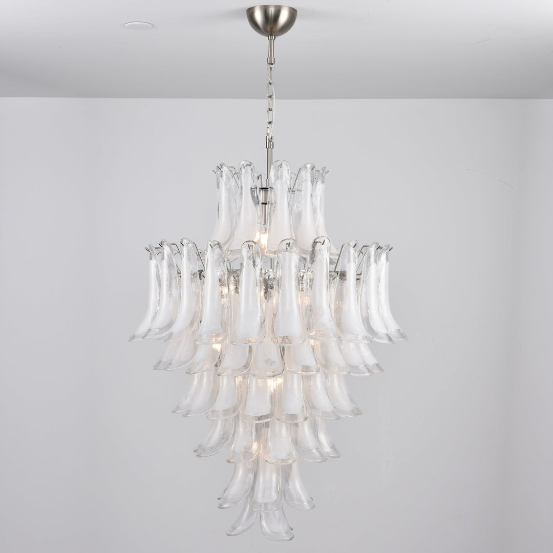 White Cloud Glass Petals Chandelier - Vakkerlight