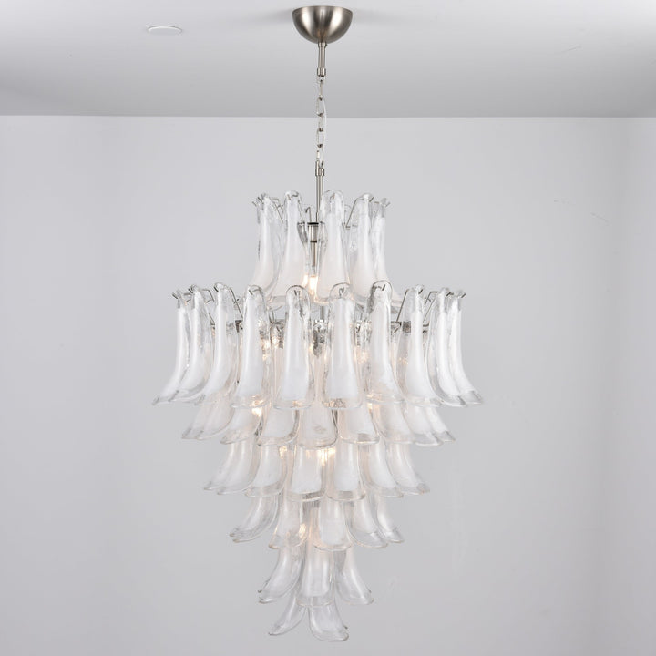 White Cloud Glass Petals Chandelier - Vakkerlight