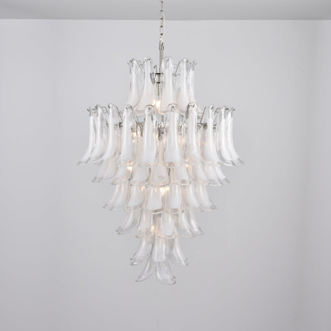 White Cloud Glass Petals Chandelier - Vakkerlight