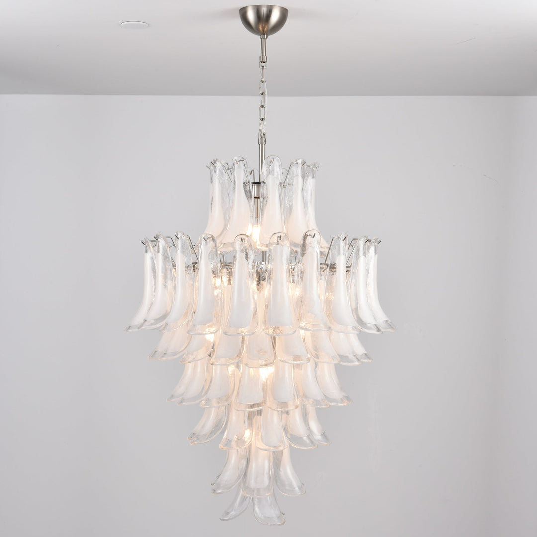 White Cloud Glass Petals Chandelier - Vakkerlight