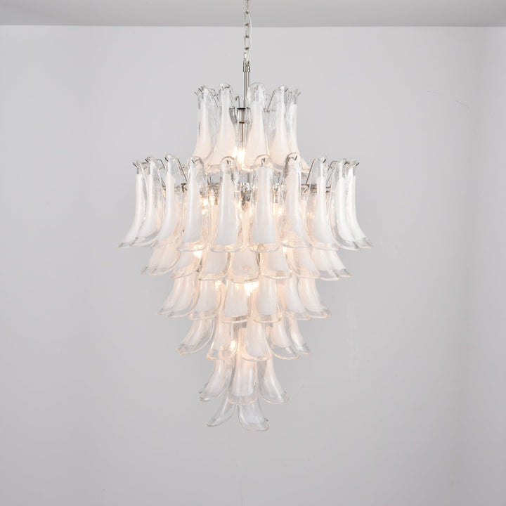 White Cloud Glass Petals Chandelier - Vakkerlight