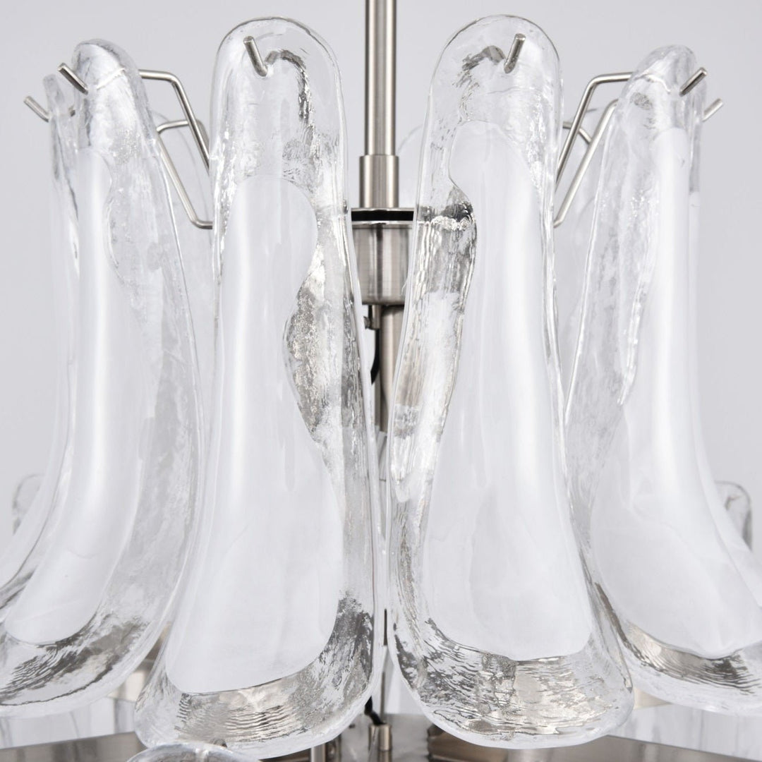 White Cloud Glass Petals Chandelier - Vakkerlight