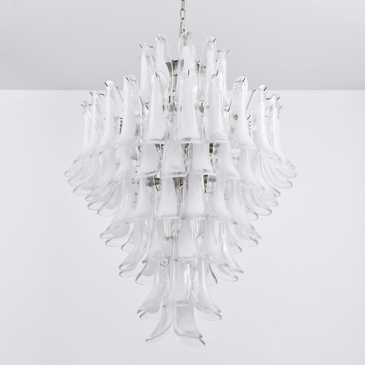 White Cloud Glass Petals Chandelier - Vakkerlight