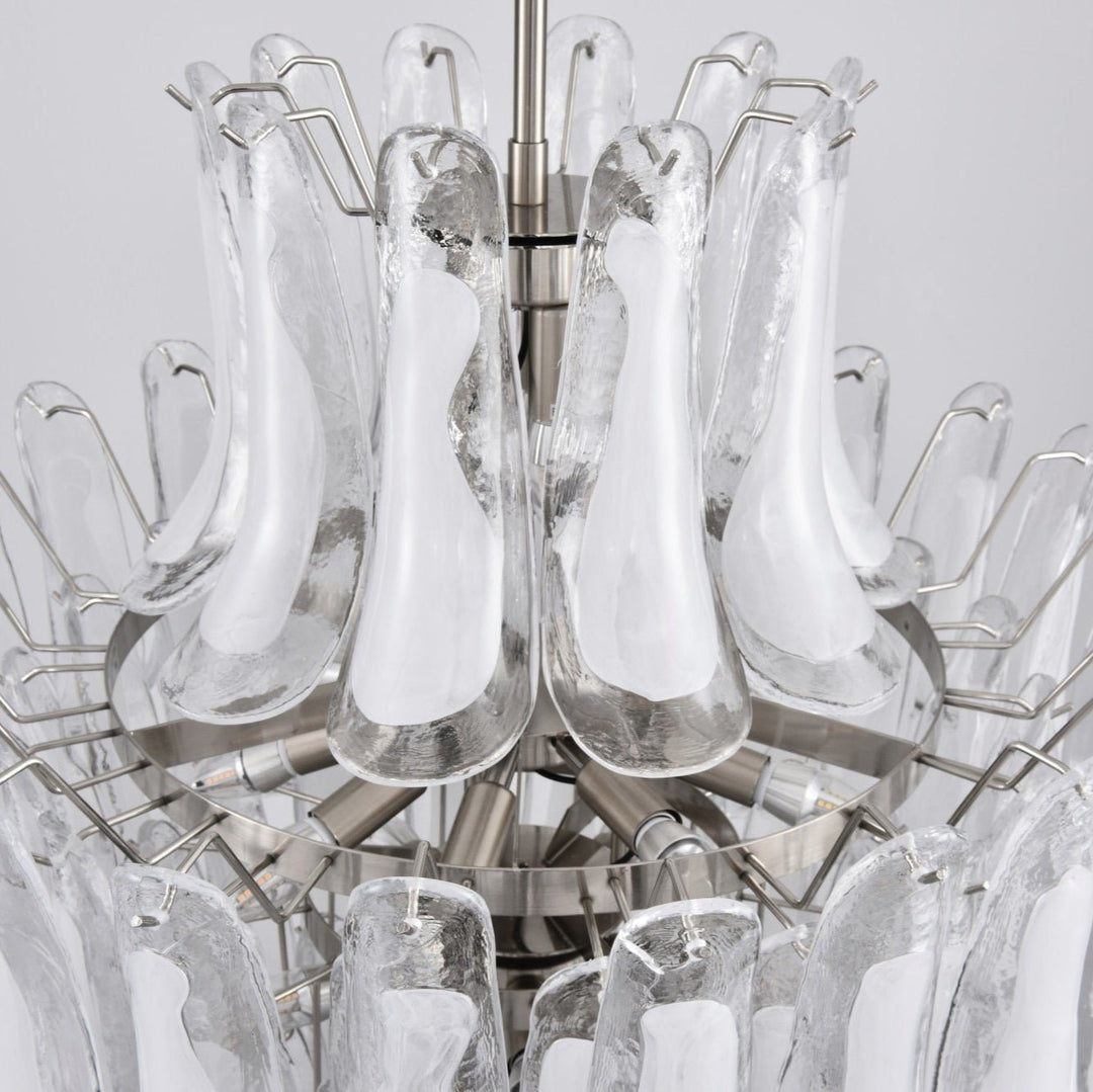 White Cloud Glass Petals Chandelier - Vakkerlight