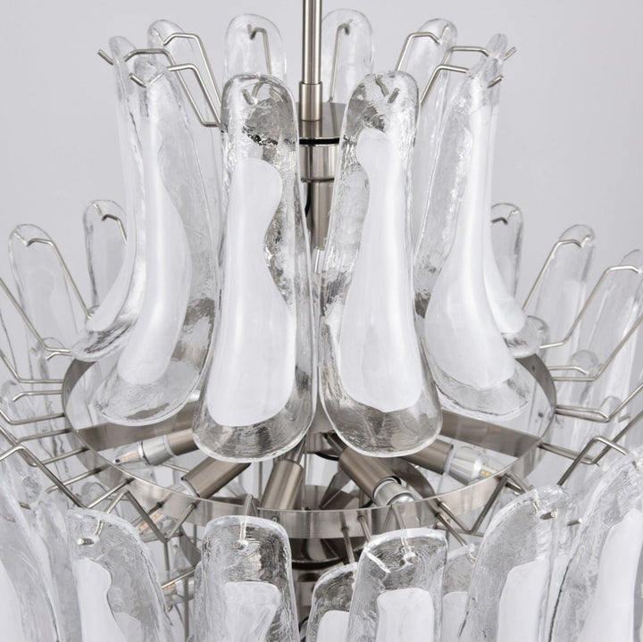 White Cloud Glass Petals Chandelier - Vakkerlight
