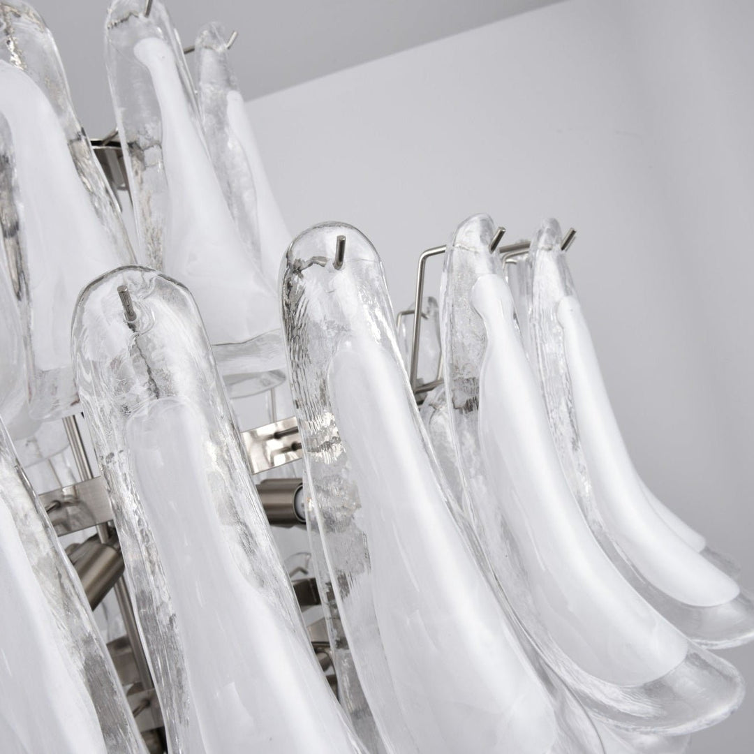 White Cloud Glass Petals Chandelier - Vakkerlight