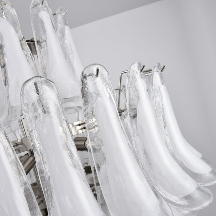 White Cloud Glass Petals Chandelier - Vakkerlight