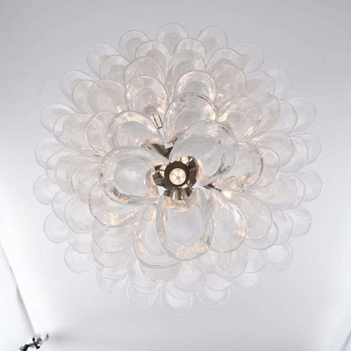 White Cloud Glass Petals Chandelier - Vakkerlight
