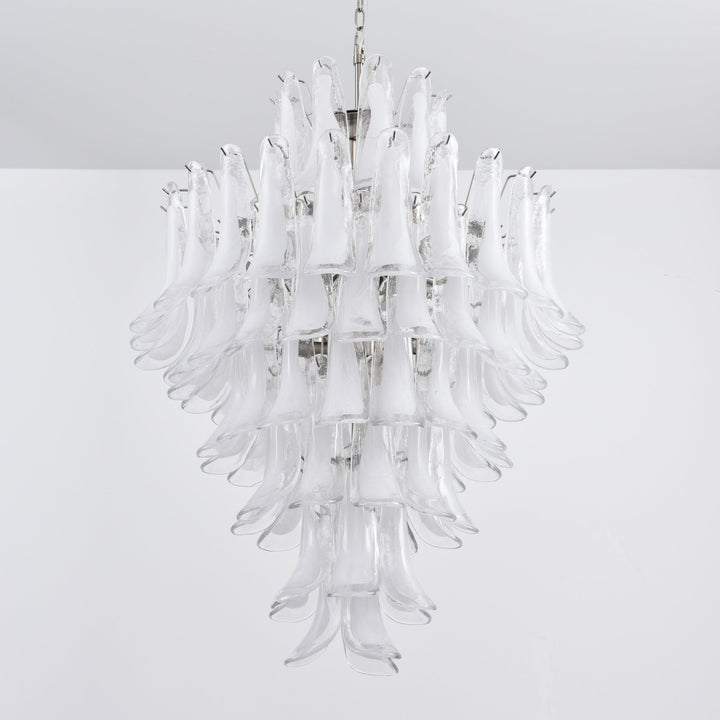 White Cloud Glass Petals Chandelier - Vakkerlight