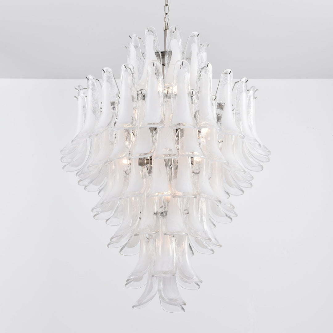 White Cloud Glass Petals Chandelier - Vakkerlight