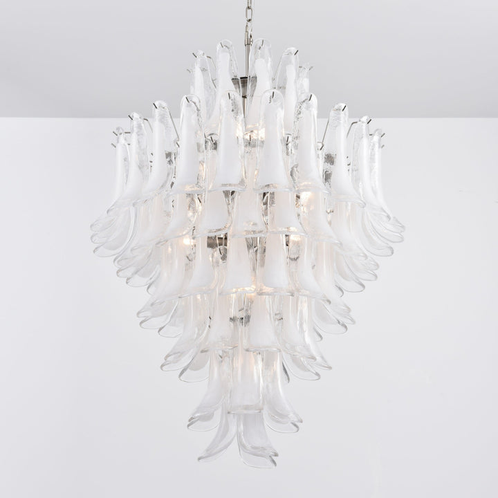 White Cloud Glass Petals Chandelier - Vakkerlight