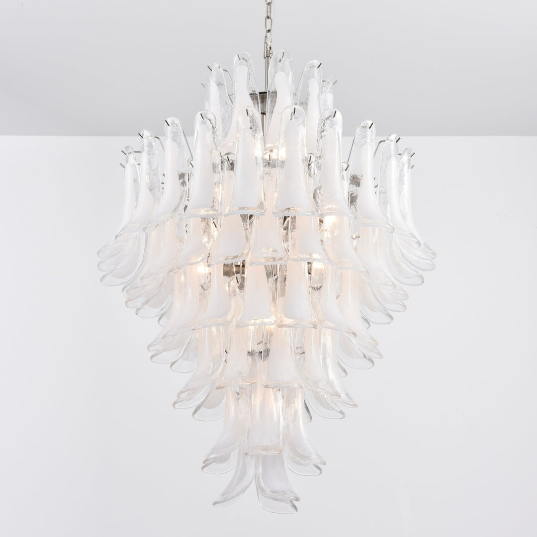 White Cloud Glass Petals Chandelier - Vakkerlight