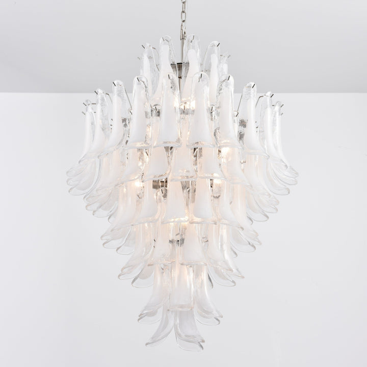 White Cloud Glass Petals Chandelier - Vakkerlight