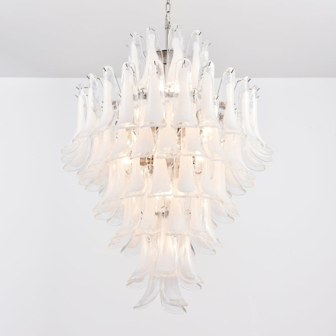 White Cloud Glass Petals Chandelier - Vakkerlight