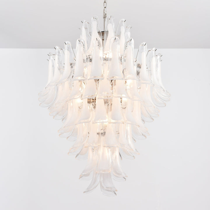 White Cloud Glass Petals Chandelier - Vakkerlight