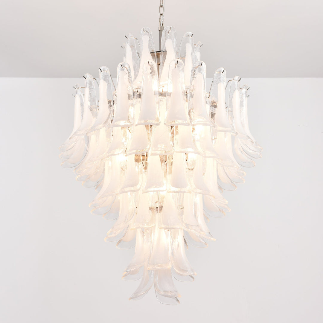 White Cloud Glass Petals Chandelier - Vakkerlight