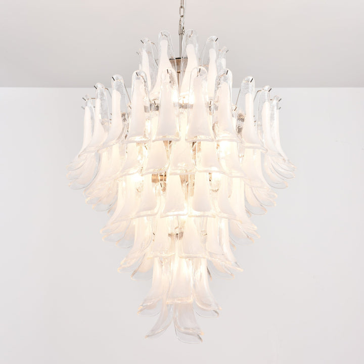 White Cloud Glass Petals Chandelier - Vakkerlight