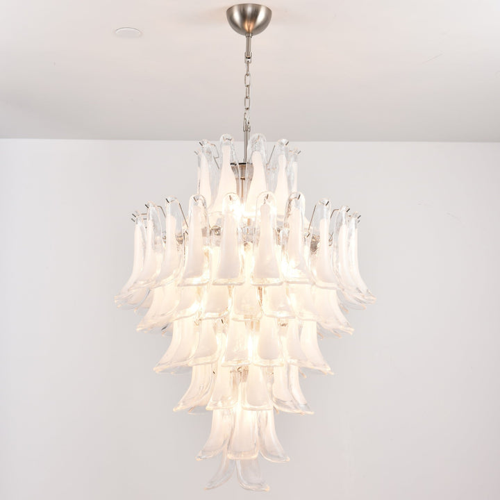 White Cloud Glass Petals Chandelier - Vakkerlight