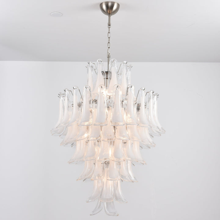 White Cloud Glass Petals Chandelier - Vakkerlight