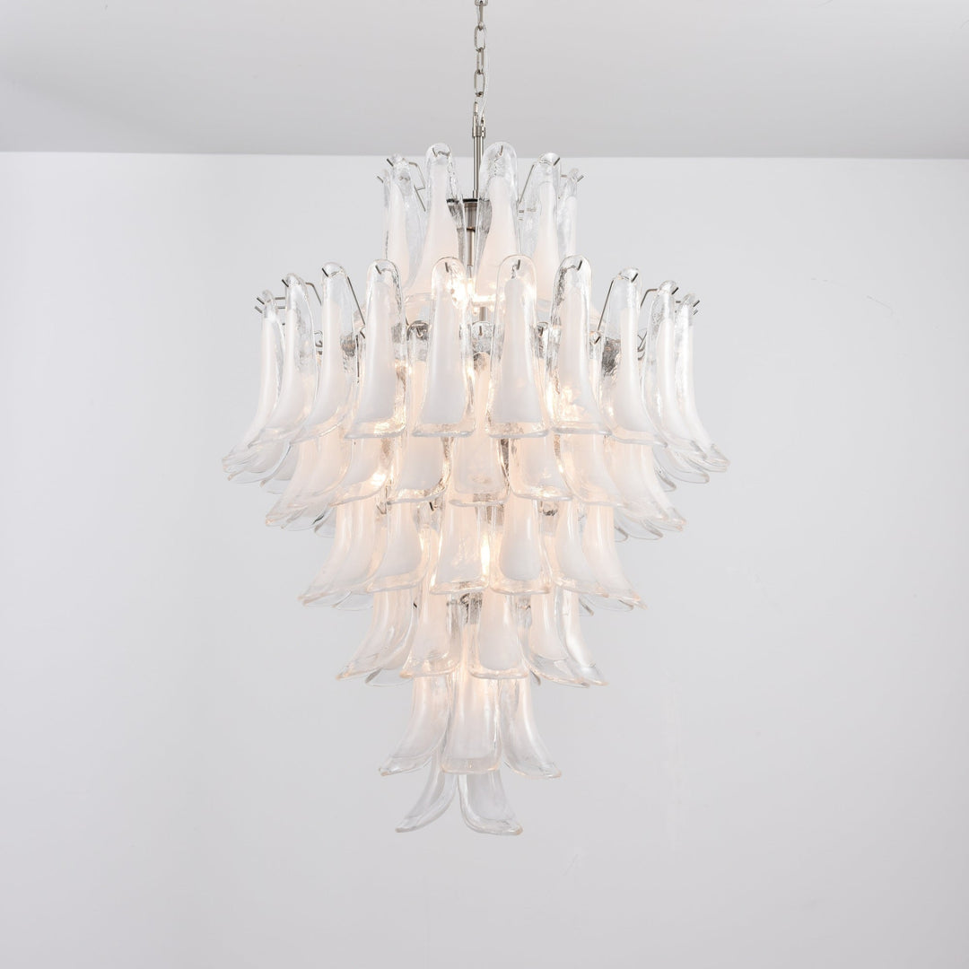 White Cloud Glass Petals Chandelier - Vakkerlight