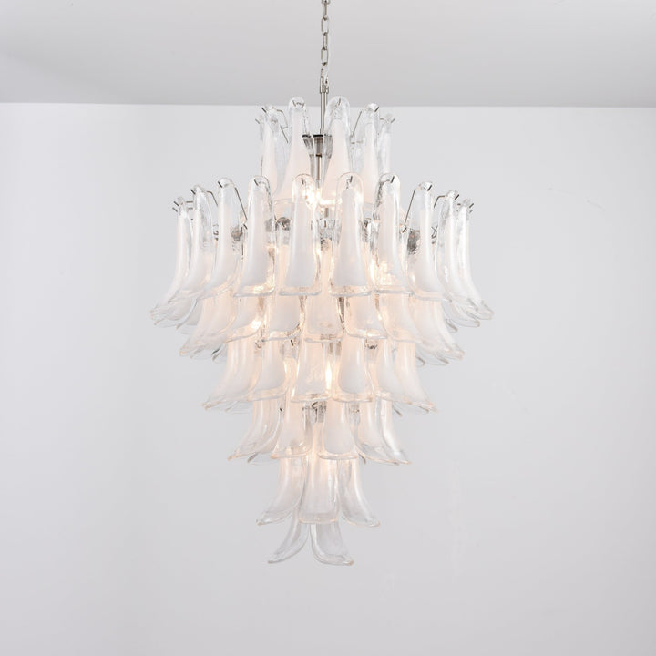 White Cloud Glass Petals Chandelier - Vakkerlight