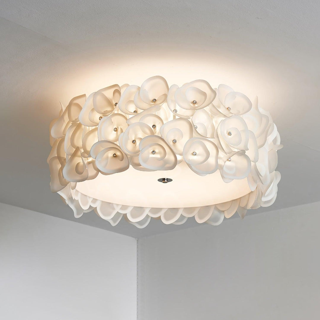 White Hydrangea Ceiling Lamp - Vakkerlight