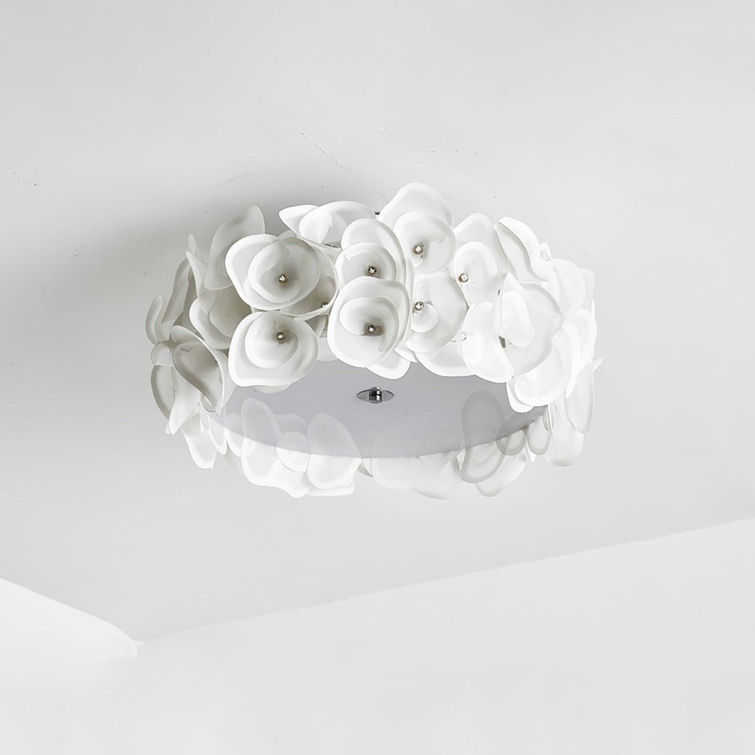 White Hydrangea Ceiling Lamp - Vakkerlight