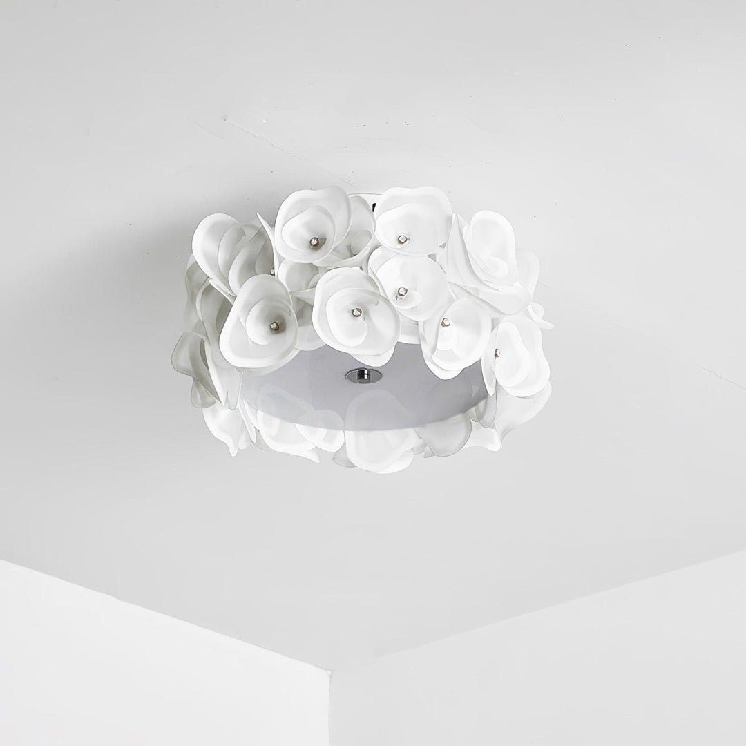 White Hydrangea Ceiling Lamp - Vakkerlight