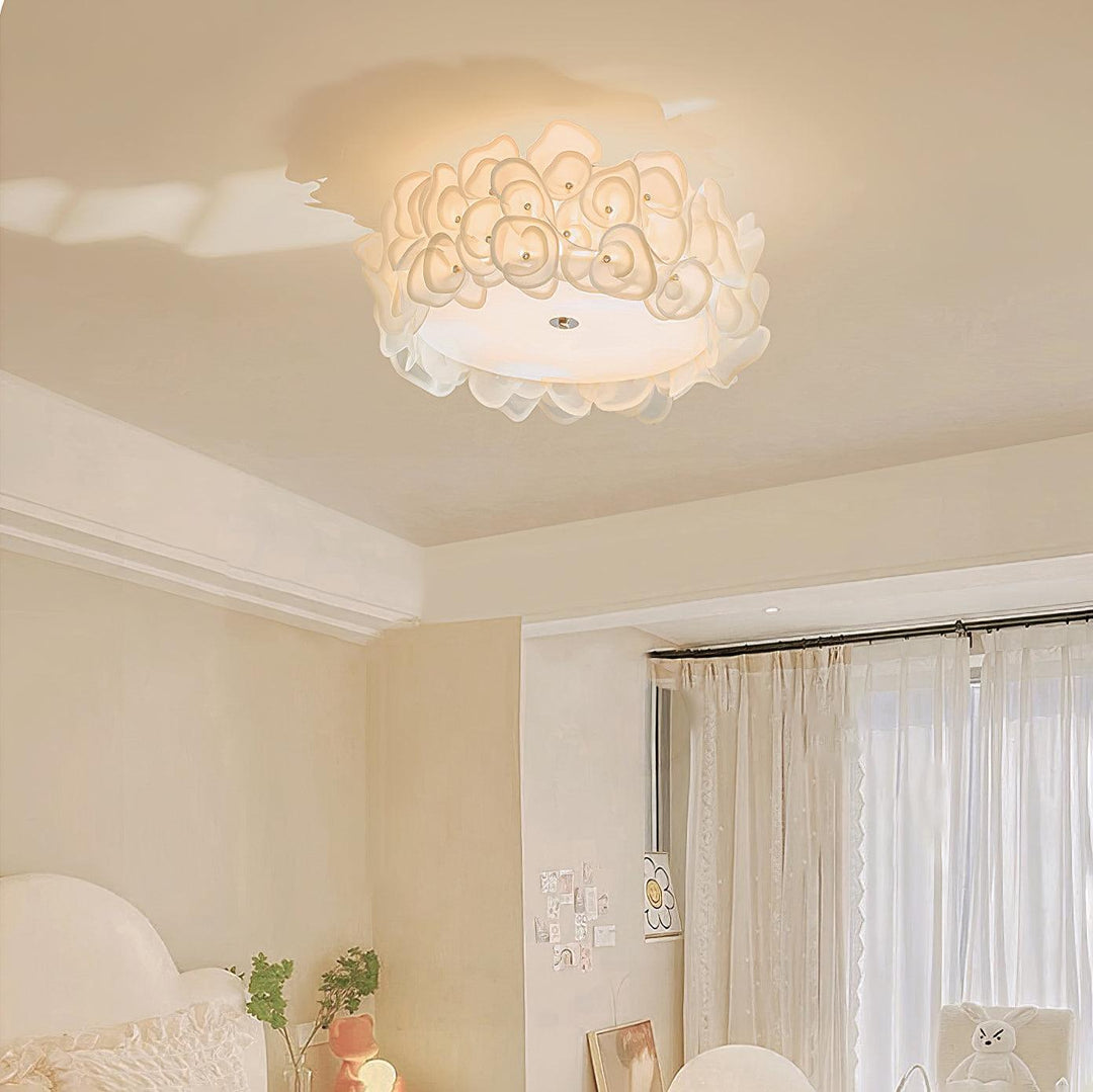 White Hydrangea Ceiling Lamp - Vakkerlight