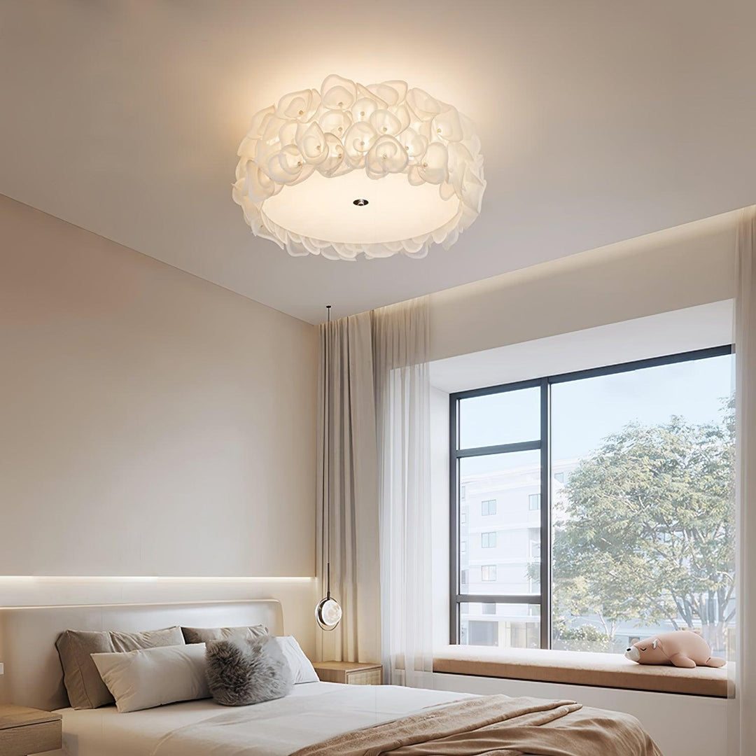 White Hydrangea Ceiling Lamp - Vakkerlight