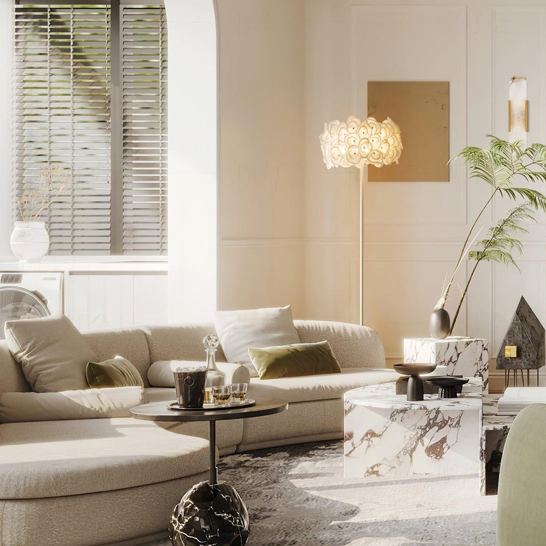 White Hydrangea Floor Lamp - Vakkerlight