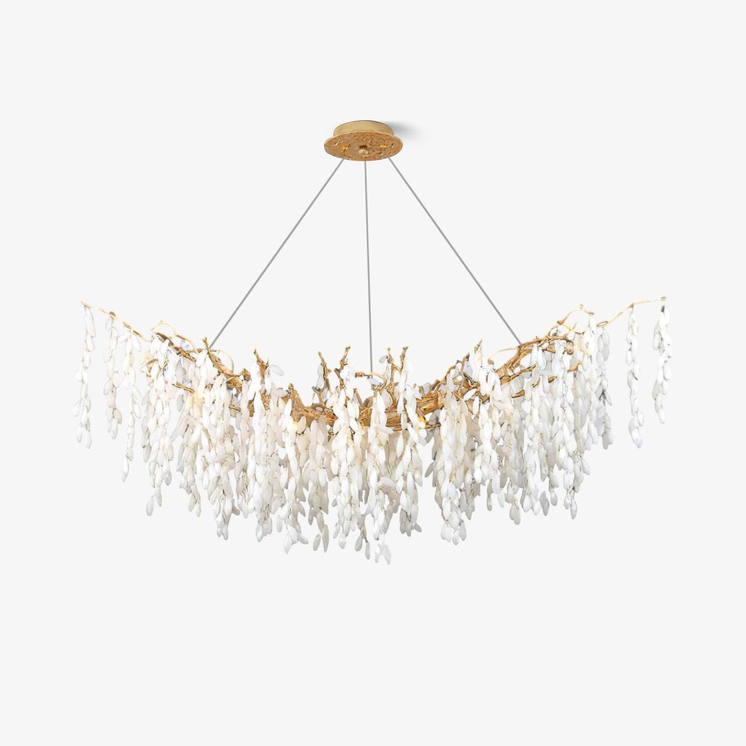 White Jade Branch Brass Chandelier - Vakkerlight