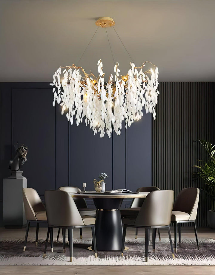 White Jade Branch Brass Chandelier - Vakkerlight