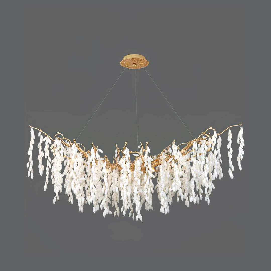 White Jade Branch Brass Chandelier - Vakkerlight